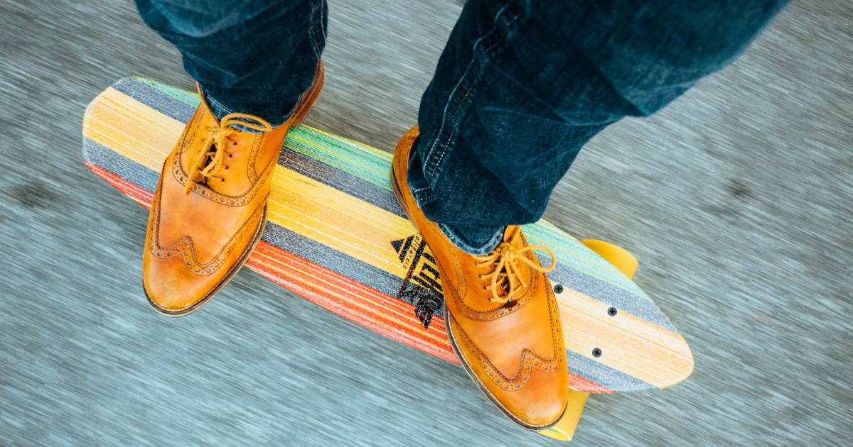 Pressure cracks on skateboard